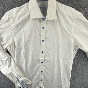 Stenstroms Cotton 15.75 Slimline Twofold Super White Men Button Up Long Sleeve